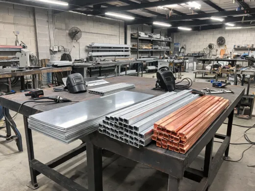 Fabrication shop metal cutting